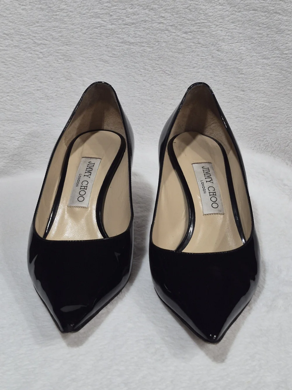Jimmy Choo Women's Black Patent Leather Pointed-Toe Pump